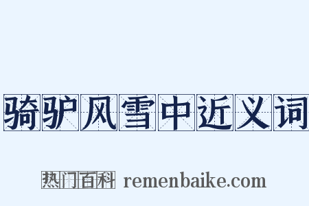 骑驴风雪中近义词是什么意思的图片